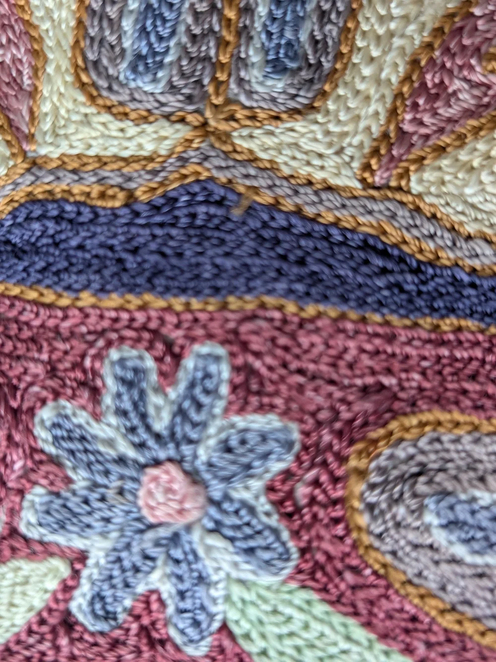 Floral Medallion Embroidered Square Pillow Cover
